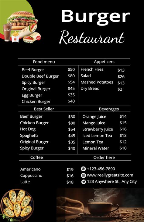 Eatery Express Restaurant Menu Graphic Design Templates Create