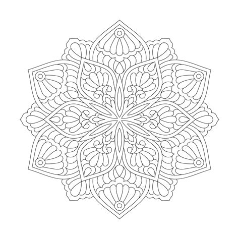 Graceful Gestures Mandala Coloring Book Page For Kdp Book Interior