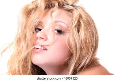 Portrait Sexual Blonde Isolated On White Stock Photo Shutterstock