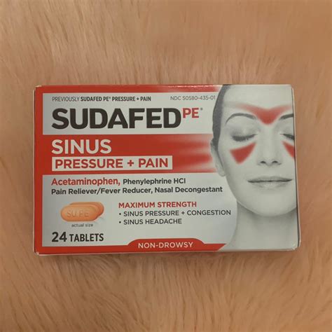 Sudafed Pe Sinus Pressurepain Non Drowsy 24 Tablets Shopee Philippines