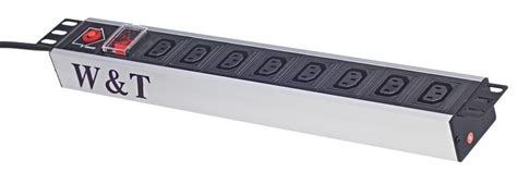 Блок розеток 19" IEC на 8 гнезд с выключателем, для ИБП, 220 В (WT ...