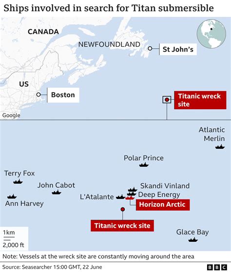 Titanic Sinking Map Location