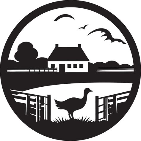 Premium Vector | Rustic farm abode mark farmers house vector logo rural dwelling impression ...