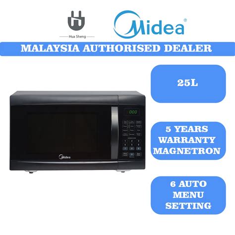 Midea Microwave Oven 25L 800W EM825AGS BK Shopee Malaysia