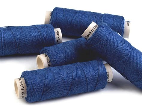 Linen Thread Set 5/10/20 Dark Blue Spools Hand & Machine Quilting ...