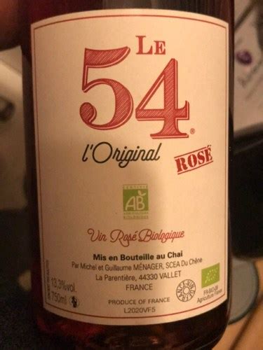 Domaine de la Parentière Le 54 l Original Rosé Vivino US