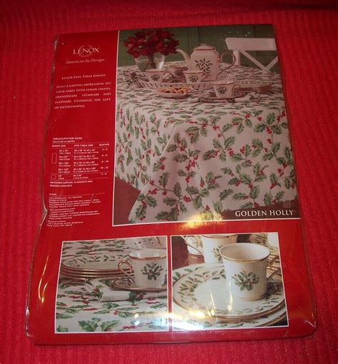 Lenox 70 Round Golden Holly Tablecloth Ebay