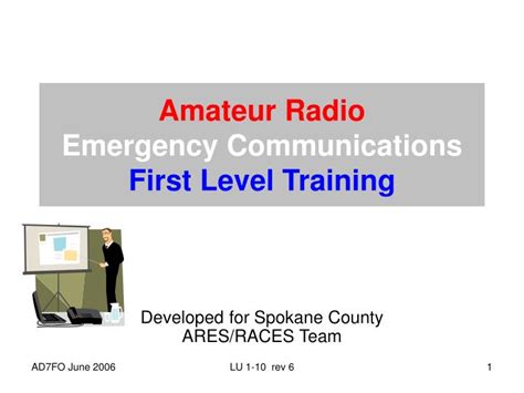 PPT Amateur Radio Emergency Communications First Level Training