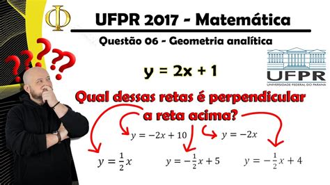 Ufpr Matem Tica Quest O Geometria Anal Tica Youtube