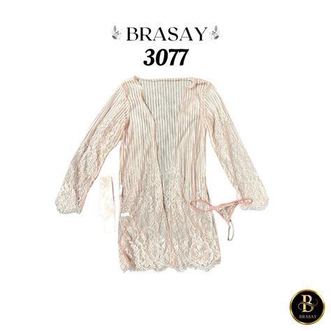 Jual Brasay Lingerie Transparan Baju Tidur Kimono Sleepwear 3077 Shopee Indonesia