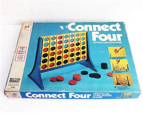 Vintage 1979 Connect Four Board Game By Milton Bradley Complete 1970s Connect 4 4430 Etsy