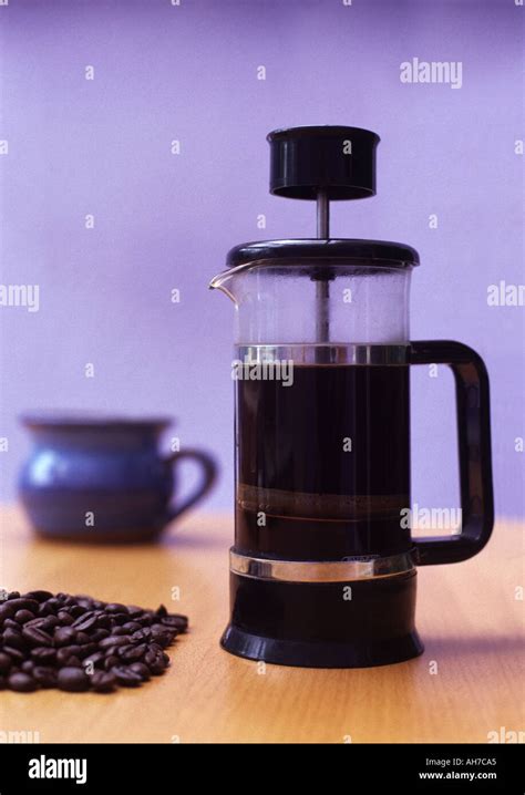 coffee beans  cafetiere stock photo alamy