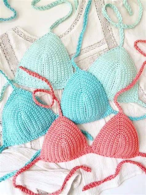 Easy Crochet Bralette And Bikini Top Patterns Zamiguz Crochet Creations