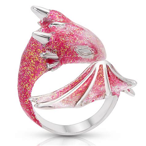 Silver Topaz Dragon Ring