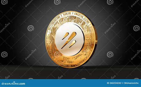 Galxe Cryptocurrency Gal Token Sign And Logo On Golden Coin 3d