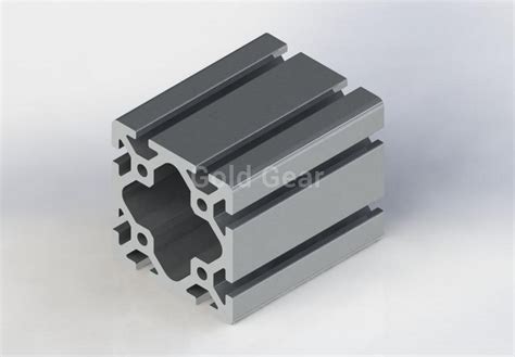 80 Series Aluminum Profiles Gold Gear Aluminium Profile อะลูมิเนียม