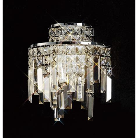 Il Maddison Wall Lamp Light Polished Chrome Crystal