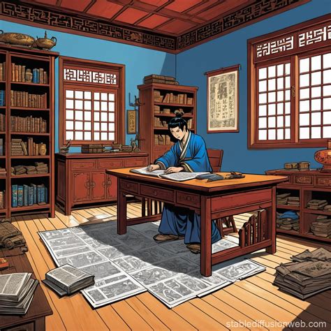 Ancient Chinese Study Room With Black Hole Stable Diffusion Online