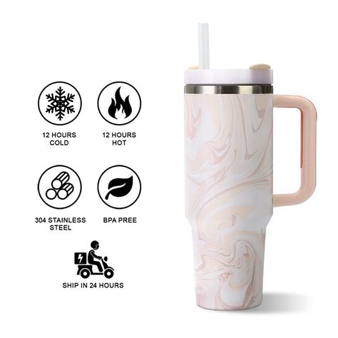 Ml Insulated Vacuum Tumbler Stainless Steel Hot And Cold Aquaflask With Straw And Handle