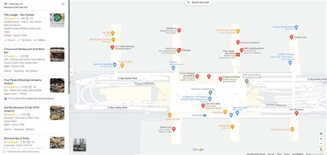 Food restaurant and bars Phoenix Sky Harbor Airport Terminal 3-4