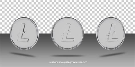 Premium Psd Litecoin Silver Coin D Icon