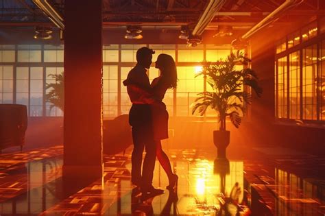 Couple Taking A Salsa Dance Class Premium Ai Generated Image