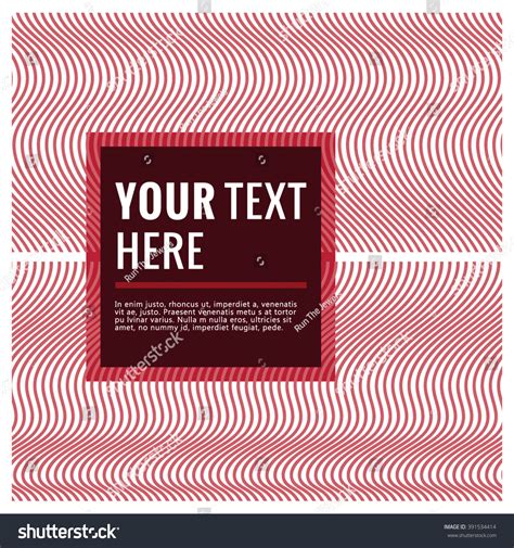 Blank Text Box Template Stock Vector Royalty Free 391534414