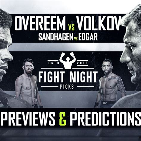 UFC Fight Night Overeem Vs Volkov Full Card Preview Fight Night Picks