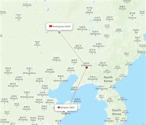 Flights From Qingdao To Huolinguole Tao To Huo Flight Routes