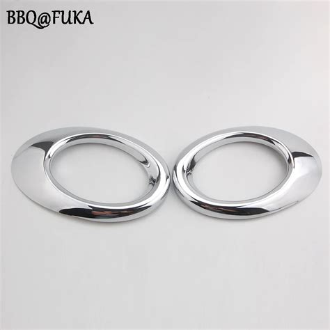 2x Auto Bumper Chrome Front Foglight Fog Light Lamp Bezel Frame Cover