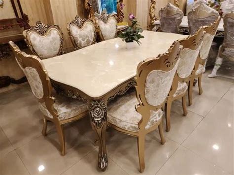 Marble Top 8 Seater Wooden Dining Table Set At Best Price In Bhubaneswar Id 2850829888212