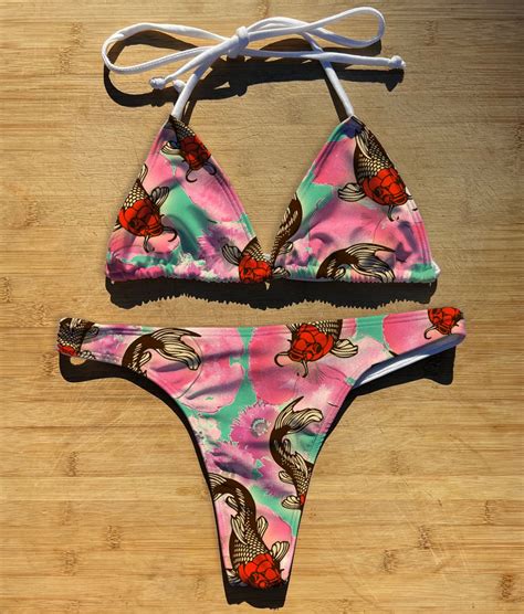 Swimwear Bikini 2 Piece Set Tianjin Fish Thong Cheeky Or Etsy