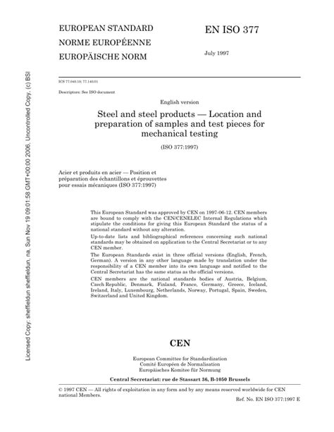 EN ISO 377