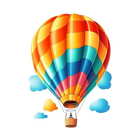 Premium AI Image Cute Cartoon Hot Air Balloon