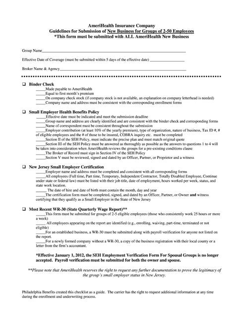 Fillable Online This Form Must Be Submitted With ALL AmeriHealth New