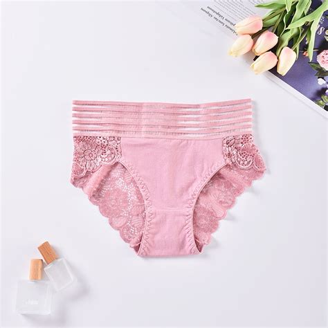 Amvi Panty Plus Size For Women Floral Lace Panties Underwear Transparent Sexy Lingerie Seamless
