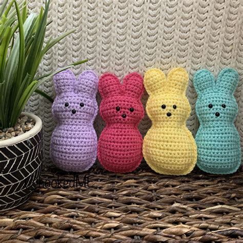 Easter Peeps Crochet Peeps Easter Decor Easter Basket Crochet