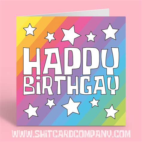 Happy Birthgay Gay Birthday Card Lesbian Birthday Card Etsy