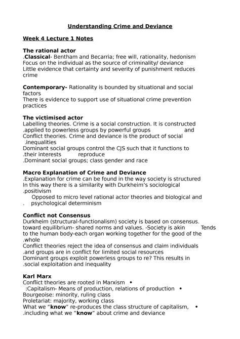 Understanding Crime And Deviance 4 DOCX Understanding Crime And