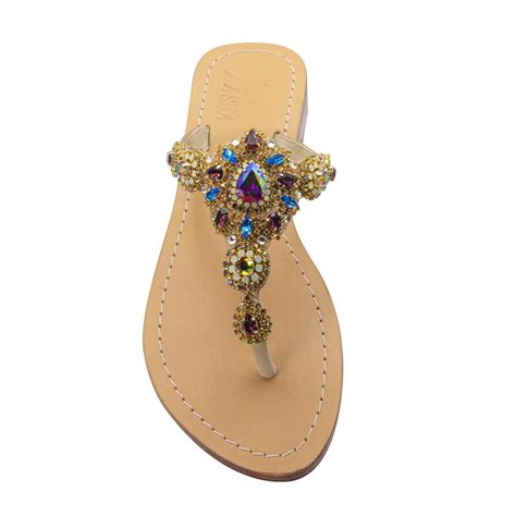 Pasha Sandals Handcrafted Gemstone Sandals