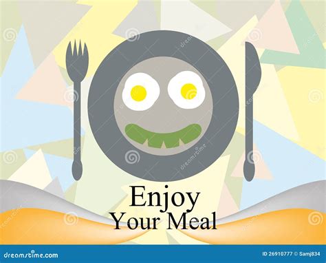 Enjoy your meal stock vector. Illustration of design - 26910777
