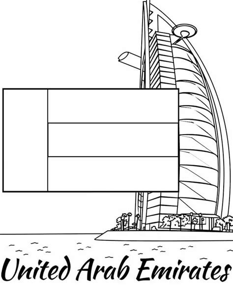 United Arab Emirates Coloring Page