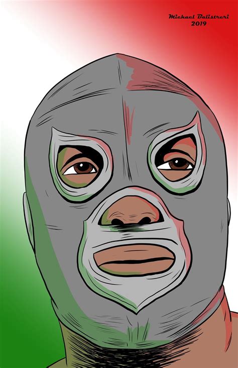 Lucha Libre Mask Drawing