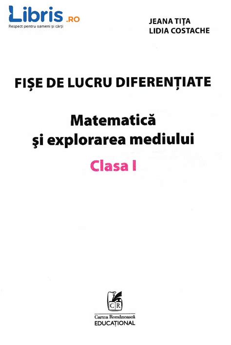 Pdf Matematica Si Explorarea Mediului Clasa Fise De Si