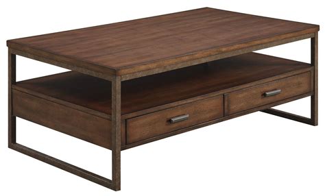 Ellery Rustic Brown Metal Coffee Table From Coaster 704308 Coleman