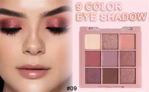 Amazon Cakaila Colors Colorful Eyeshadow Palette Makeup Rose Gold Brown Purple Nude