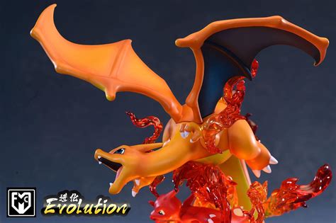 Evolution of Charizard with LED - Pokemon Resin Statue - MFC Studios ...