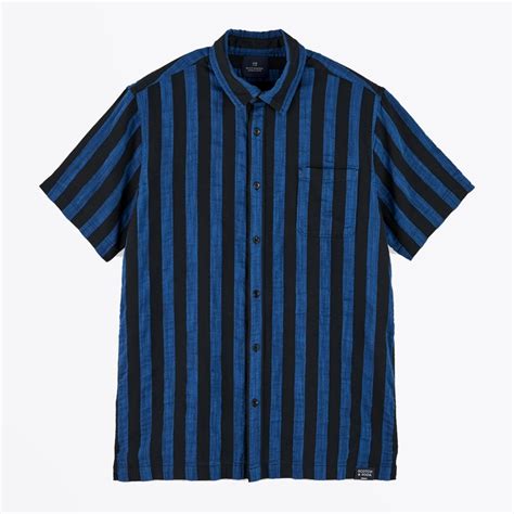 Scotch And Soda Striped Short Sleeve Shirt Blue Mr And Mrs Stitch