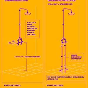 Solid Copper Shower Set Of Complete Solid Copper And Brass Raw Copper Hot Cold Rain Shower