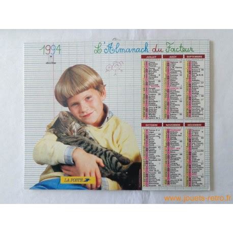 Almanach Du Facteur 1994 Enfants Animaux